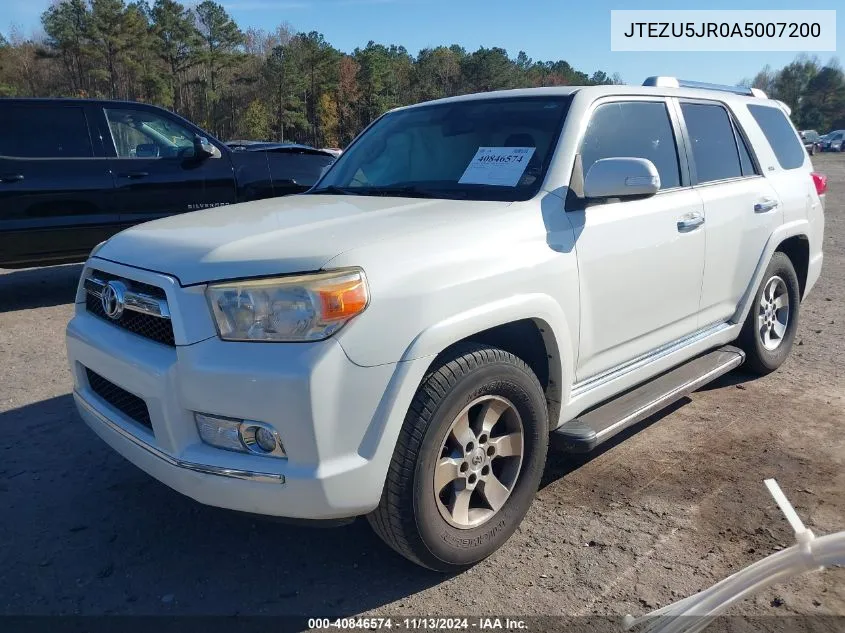 2010 Toyota 4Runner Sr5 V6 VIN: JTEZU5JR0A5007200 Lot: 40846574