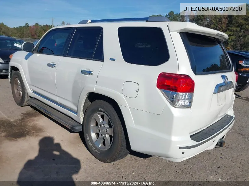 2010 Toyota 4Runner Sr5 V6 VIN: JTEZU5JR0A5007200 Lot: 40846574