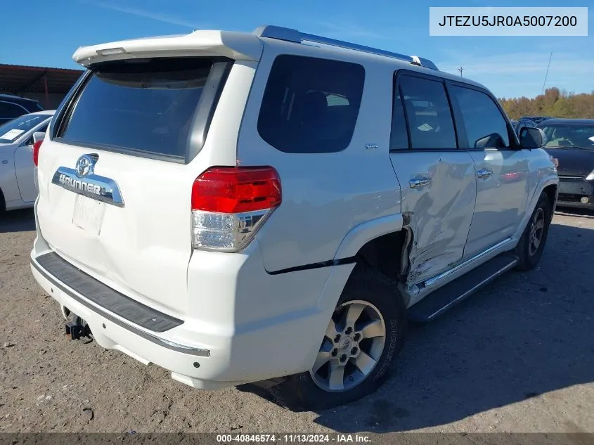 2010 Toyota 4Runner Sr5 V6 VIN: JTEZU5JR0A5007200 Lot: 40846574