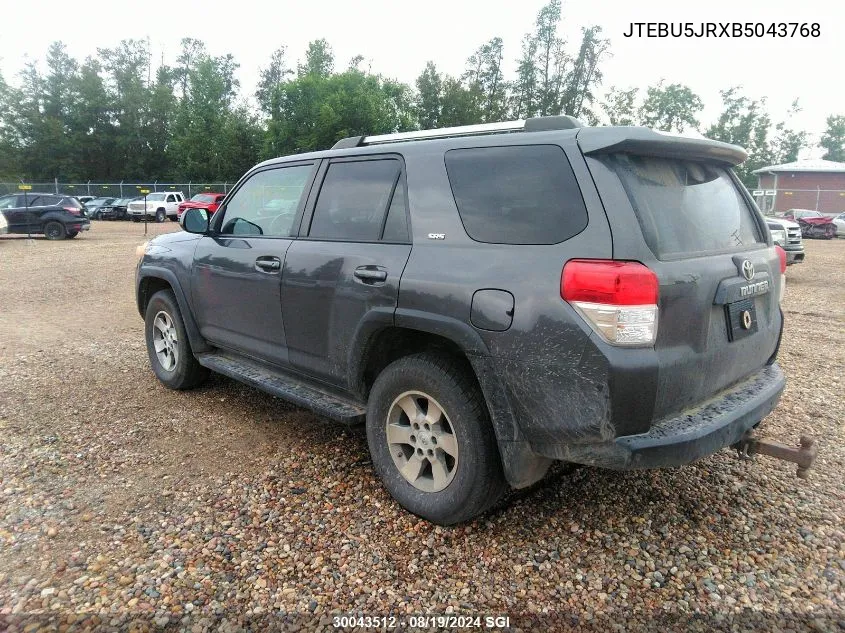 2011 Toyota 4Runner Sr5/Limited/Trail VIN: JTEBU5JRXB5043768 Lot: 30043512