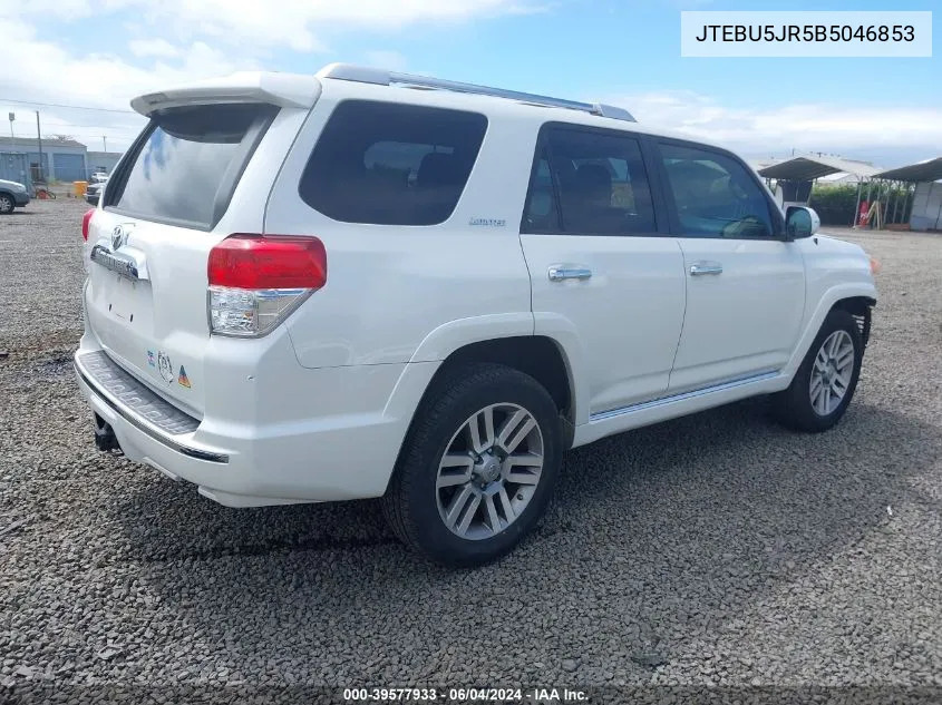 2011 Toyota 4Runner Limited V6 VIN: JTEBU5JR5B5046853 Lot: 39577933