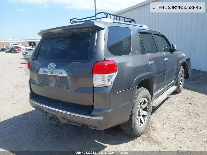 2011 Toyota 4Runner Sr5 V6 VIN: JTEBU5JR2B5058846 Lot: 40132043