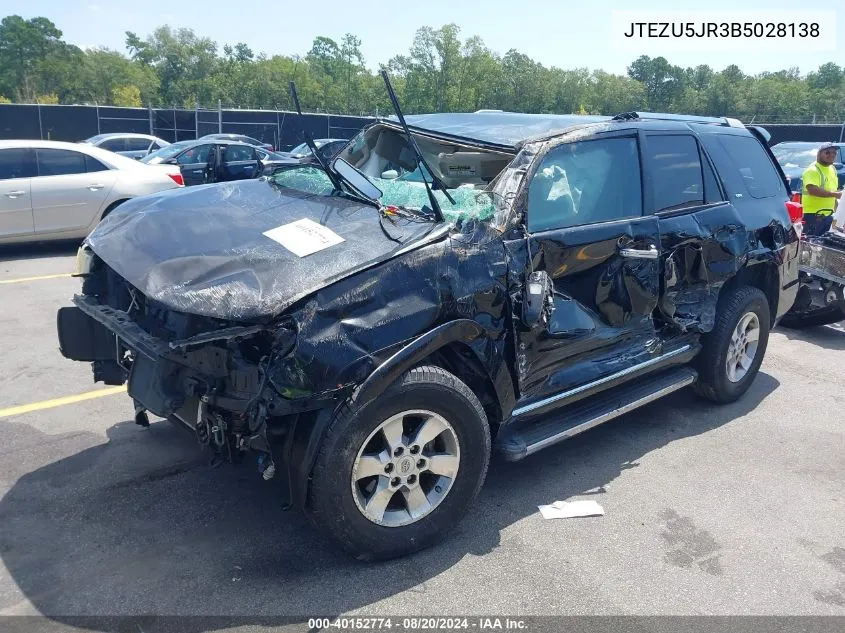 2011 Toyota 4Runner Sr5 V6 VIN: JTEZU5JR3B5028138 Lot: 40152774