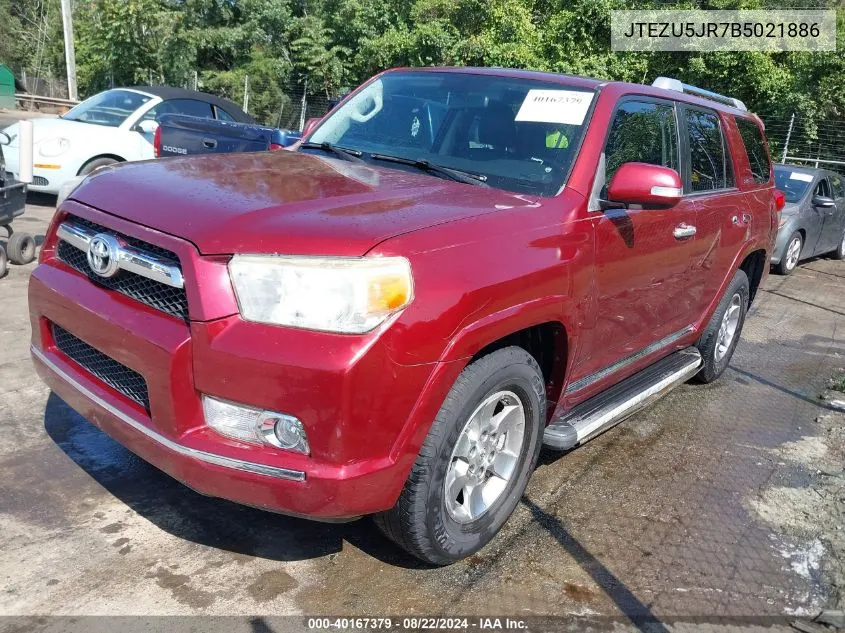 2011 Toyota 4Runner Sr5 V6 VIN: JTEZU5JR7B5021886 Lot: 40167379