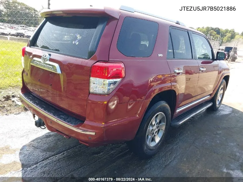 JTEZU5JR7B5021886 2011 Toyota 4Runner Sr5 V6