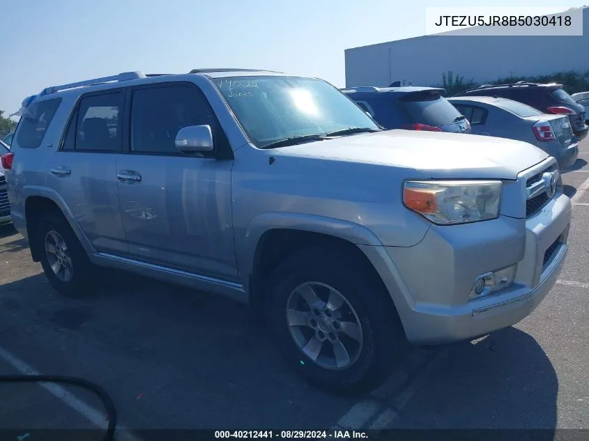 JTEZU5JR8B5030418 2011 Toyota 4Runner Sr5 V6