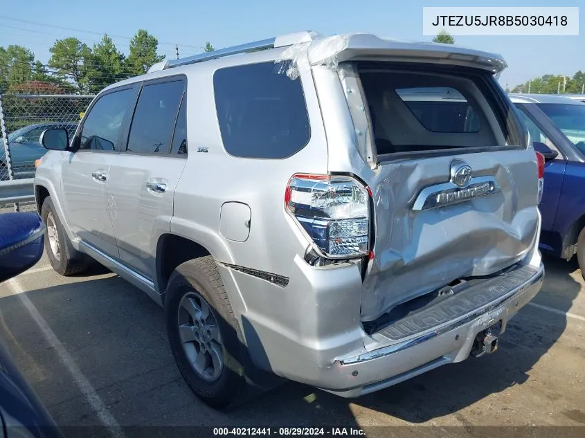 2011 Toyota 4Runner Sr5 V6 VIN: JTEZU5JR8B5030418 Lot: 40212441