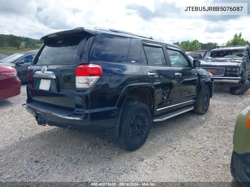 2011 Toyota 4Runner Sr5 V6 VIN: JTEBU5JR8B5076087 Lot: 40275639