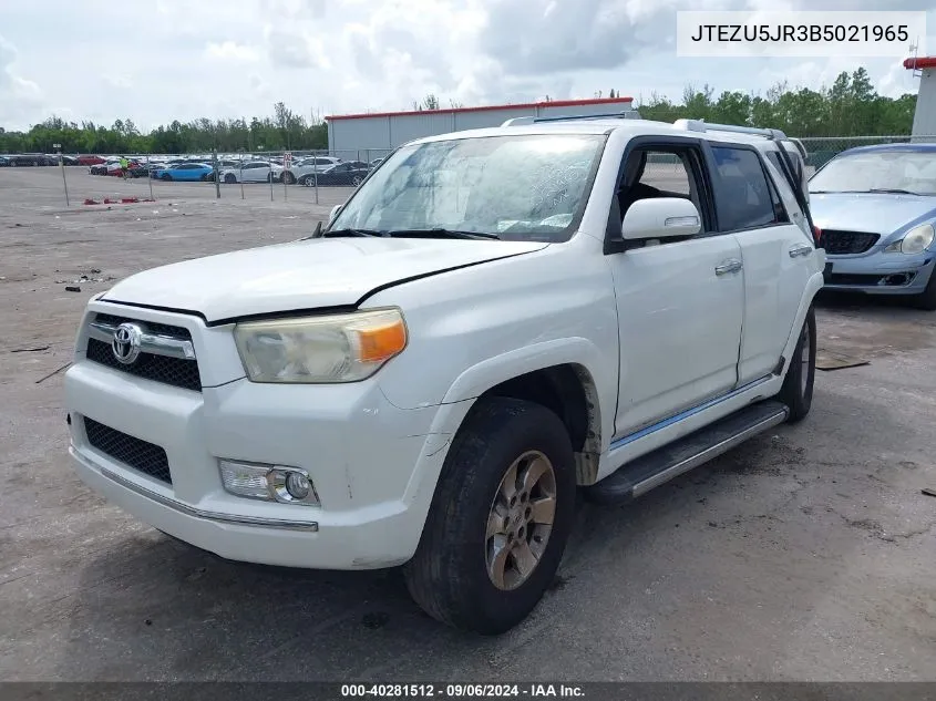 2011 Toyota 4Runner Sr5 V6 VIN: JTEZU5JR3B5021965 Lot: 40281512