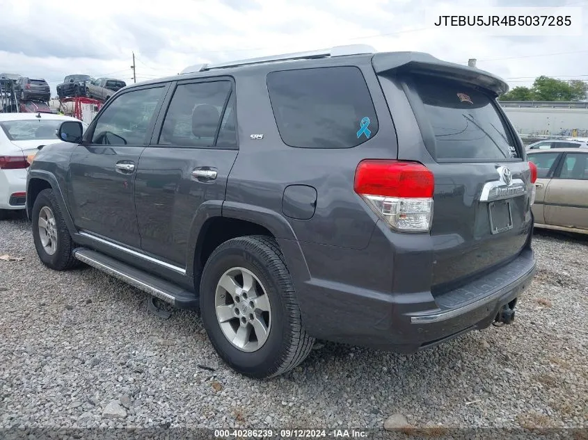 2011 Toyota 4Runner Sr5 V6 VIN: JTEBU5JR4B5037285 Lot: 40286239