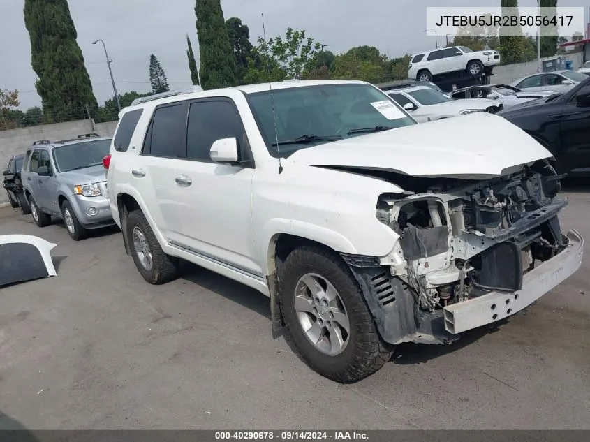 2011 Toyota 4Runner Sr5 V6 VIN: JTEBU5JR2B5056417 Lot: 40290678