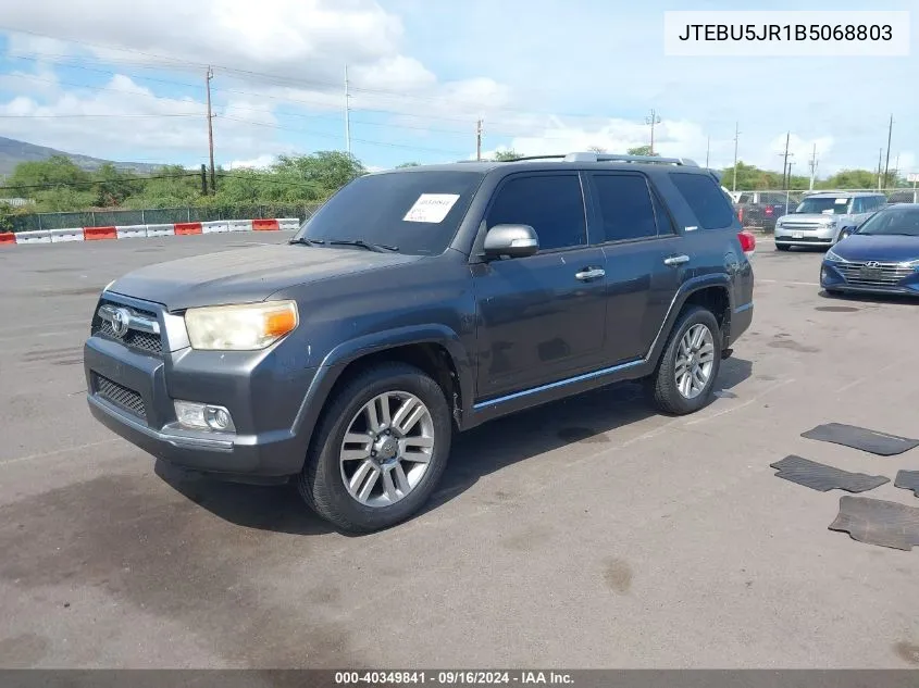 2011 Toyota 4Runner Limited V6 VIN: JTEBU5JR1B5068803 Lot: 40349841