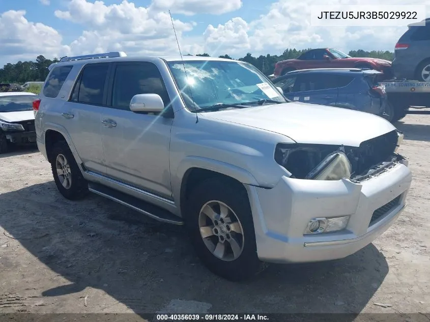 2011 Toyota 4Runner Sr5 V6 VIN: JTEZU5JR3B5029922 Lot: 40356039