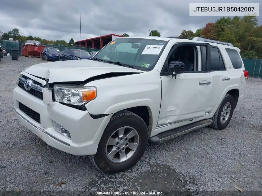 2011 Toyota 4Runner Sr5 V6 VIN: JTEBU5JR1B5042007 Lot: 40370002