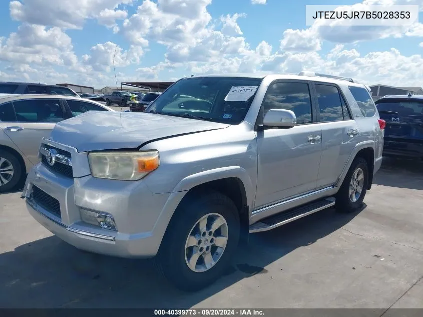 2011 Toyota 4Runner Sr5 V6 VIN: JTEZU5JR7B5028353 Lot: 40399773