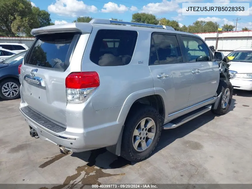 2011 Toyota 4Runner Sr5 V6 VIN: JTEZU5JR7B5028353 Lot: 40399773