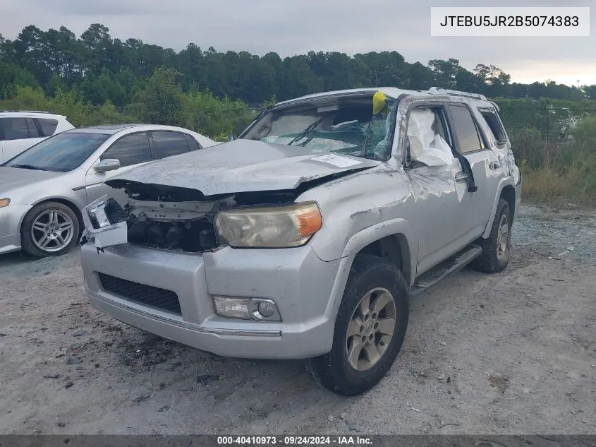 2011 Toyota 4Runner Sr5 V6 VIN: JTEBU5JR2B5074383 Lot: 40410973