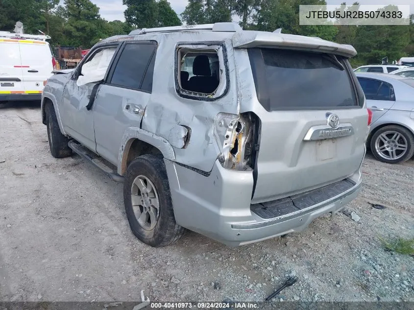 2011 Toyota 4Runner Sr5 V6 VIN: JTEBU5JR2B5074383 Lot: 40410973