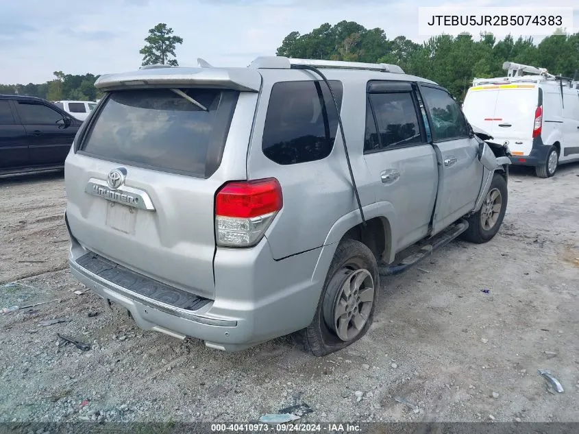 2011 Toyota 4Runner Sr5 V6 VIN: JTEBU5JR2B5074383 Lot: 40410973