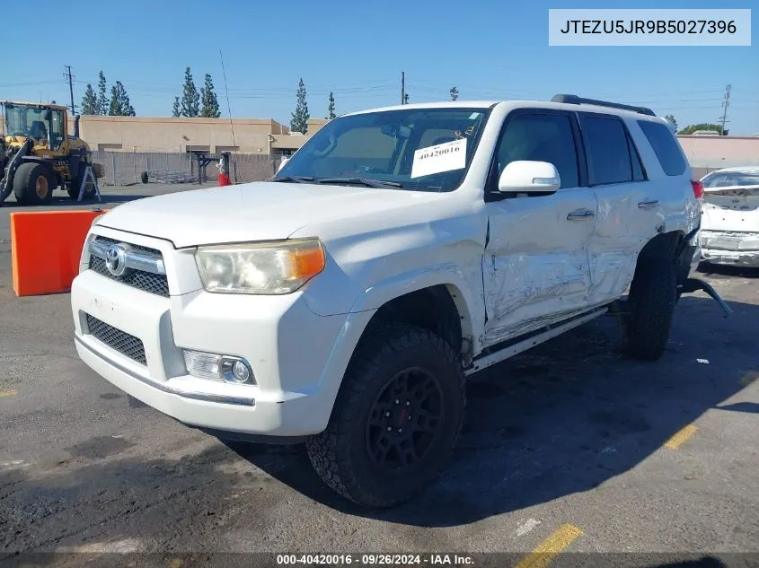 2011 Toyota 4Runner Sr5 V6 VIN: JTEZU5JR9B5027396 Lot: 40420016