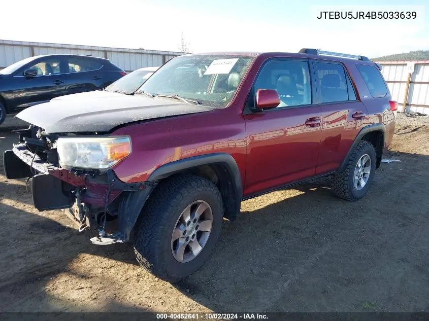 2011 Toyota 4Runner Sr5 V6 VIN: JTEBU5JR4B5033639 Lot: 40452641