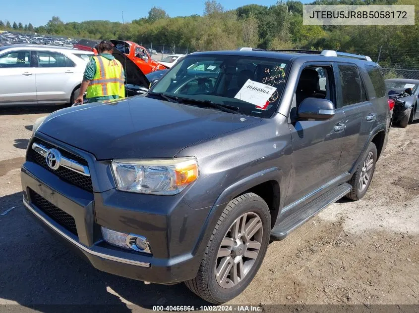 JTEBU5JR8B5058172 2011 Toyota 4Runner Limited V6