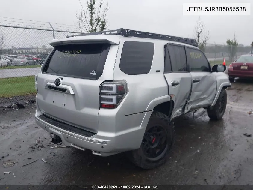 2011 Toyota 4Runner Sr5 V6 VIN: JTEBU5JR3B5056538 Lot: 40470269