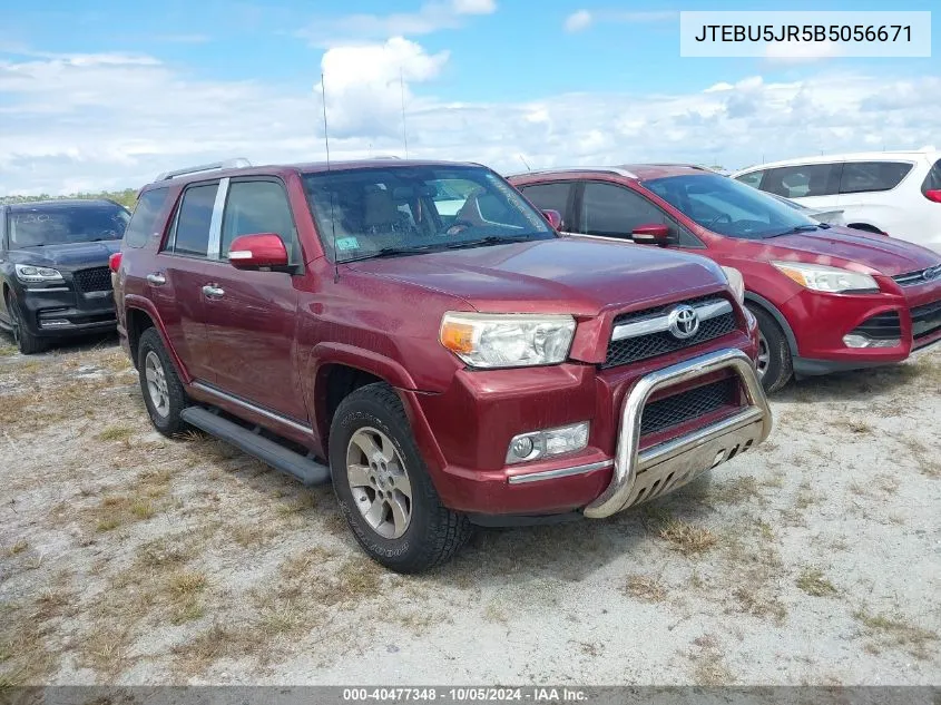 2011 Toyota 4Runner Sr5/Limited/Trail VIN: JTEBU5JR5B5056671 Lot: 40477348