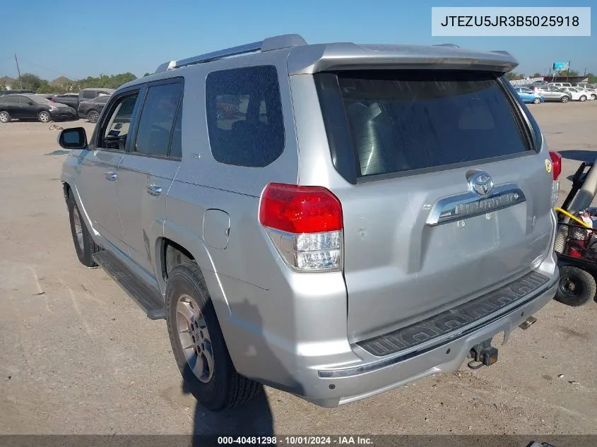 JTEZU5JR3B5025918 2011 Toyota 4Runner Sr5/Limited