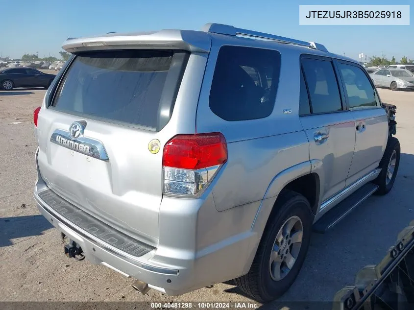 JTEZU5JR3B5025918 2011 Toyota 4Runner Sr5/Limited