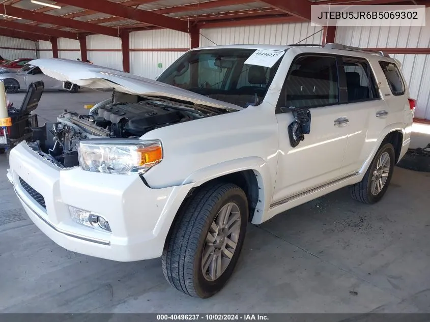 2011 Toyota 4Runner Limited V6 VIN: JTEBU5JR6B5069302 Lot: 40496237