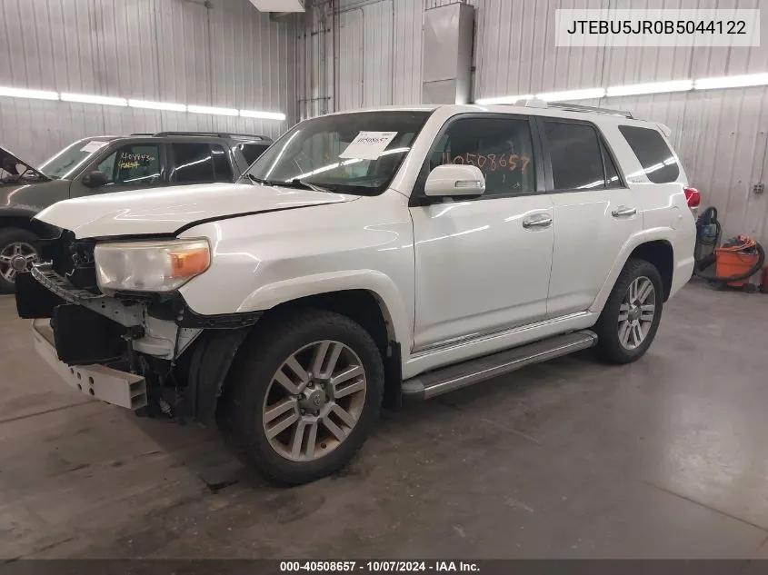 2011 Toyota 4Runner Sr5/Limited/Trail VIN: JTEBU5JR0B5044122 Lot: 40508657