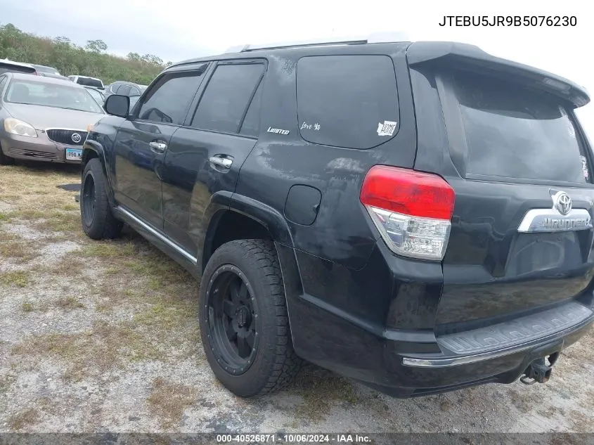 2011 Toyota 4Runner Sr5/Limited/Trail VIN: JTEBU5JR9B5076230 Lot: 40526871