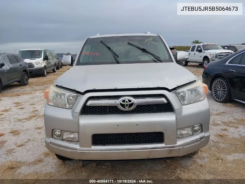 2011 Toyota 4Runner Sr5 V6 VIN: JTEBU5JR5B5064673 Lot: 40554171