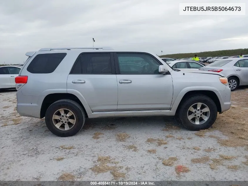 2011 Toyota 4Runner Sr5 V6 VIN: JTEBU5JR5B5064673 Lot: 40554171