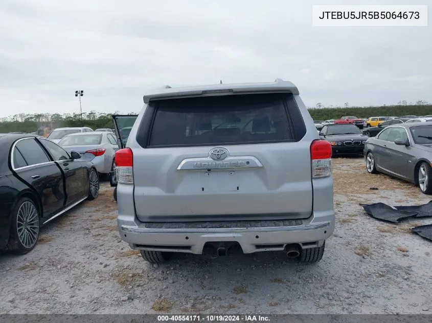 2011 Toyota 4Runner Sr5 V6 VIN: JTEBU5JR5B5064673 Lot: 40554171