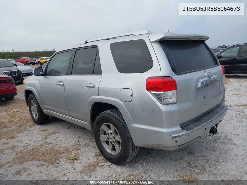 2011 Toyota 4Runner Sr5 V6 VIN: JTEBU5JR5B5064673 Lot: 40554171