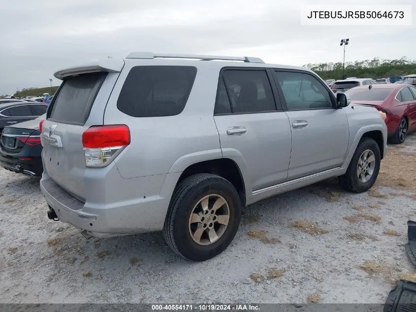 2011 Toyota 4Runner Sr5 V6 VIN: JTEBU5JR5B5064673 Lot: 40554171