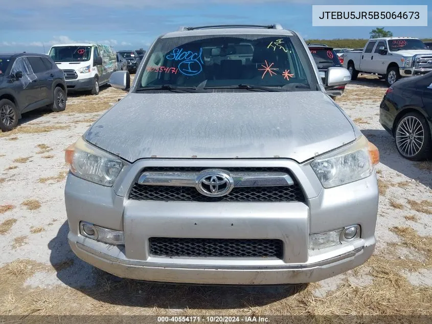 2011 Toyota 4Runner Sr5 V6 VIN: JTEBU5JR5B5064673 Lot: 40554171