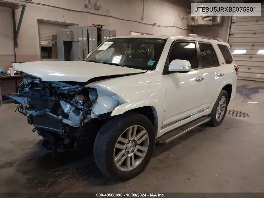 JTEBU5JRXB5075801 2011 Toyota 4Runner Sr5 V6