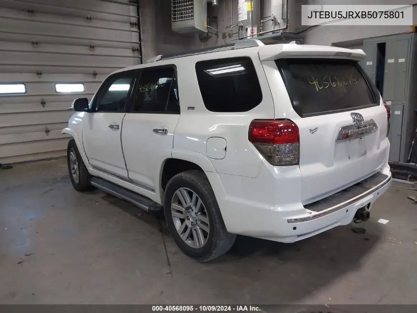 JTEBU5JRXB5075801 2011 Toyota 4Runner Sr5 V6