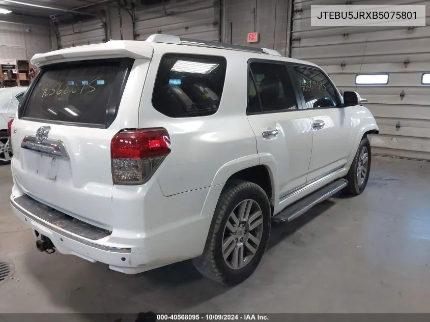 JTEBU5JRXB5075801 2011 Toyota 4Runner Sr5 V6