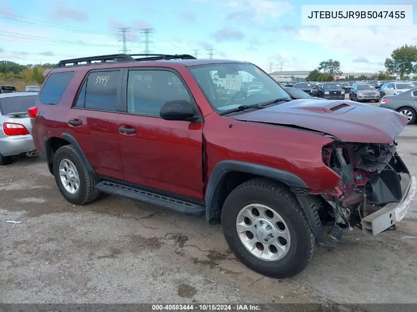 2011 Toyota 4Runner Trail V6 VIN: JTEBU5JR9B5047455 Lot: 40583444