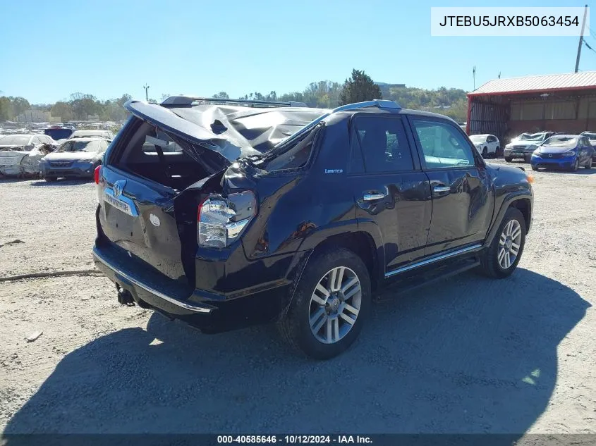 2011 Toyota 4Runner Sr5/Limited/Trail VIN: JTEBU5JRXB5063454 Lot: 40585646