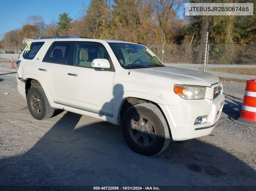 2011 Toyota 4Runner Sr5 V6 VIN: JTEBU5JR2B5067465 Lot: 40722559