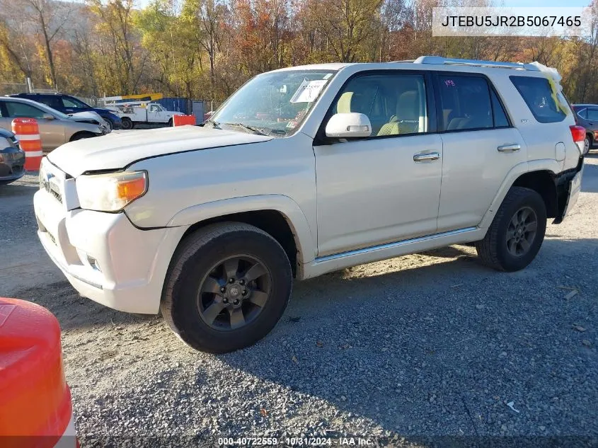 2011 Toyota 4Runner Sr5 V6 VIN: JTEBU5JR2B5067465 Lot: 40722559