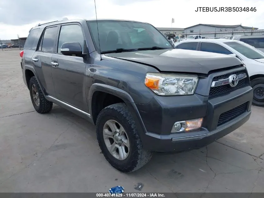 2011 Toyota 4Runner Limited V6 VIN: JTEBU5JR3B5034846 Lot: 40741629