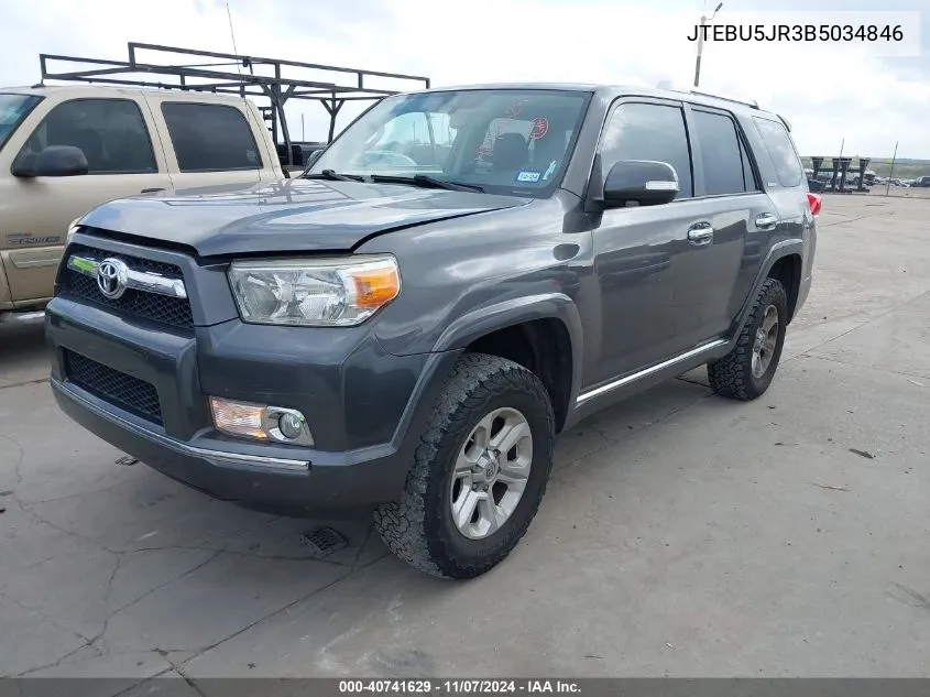 2011 Toyota 4Runner Limited V6 VIN: JTEBU5JR3B5034846 Lot: 40741629