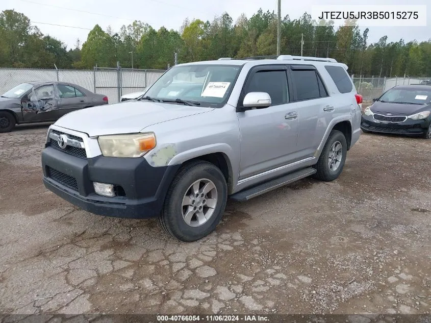 2011 Toyota 4Runner Sr5 V6 VIN: JTEZU5JR3B5015275 Lot: 40766054