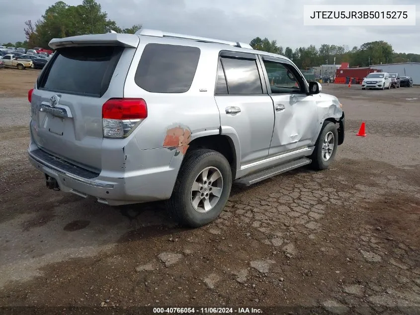 2011 Toyota 4Runner Sr5 V6 VIN: JTEZU5JR3B5015275 Lot: 40766054